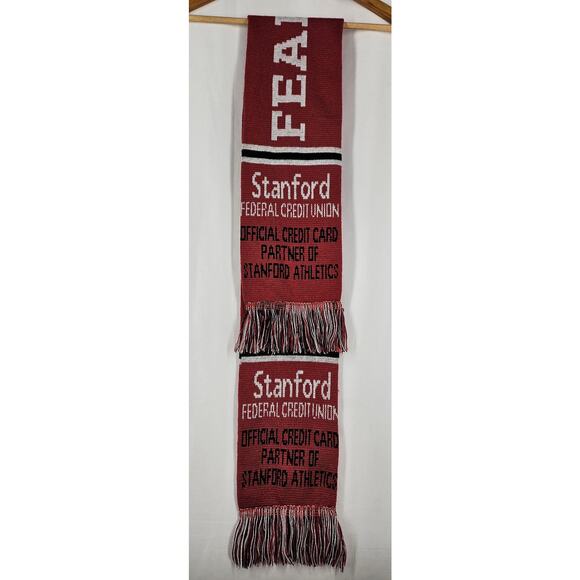STANFORD UNIVERSITY ATHLETICS "FEAR THE TREE" RED KNIT SCARF – 2022 SFCU PARTNER - Picture 4 of 7